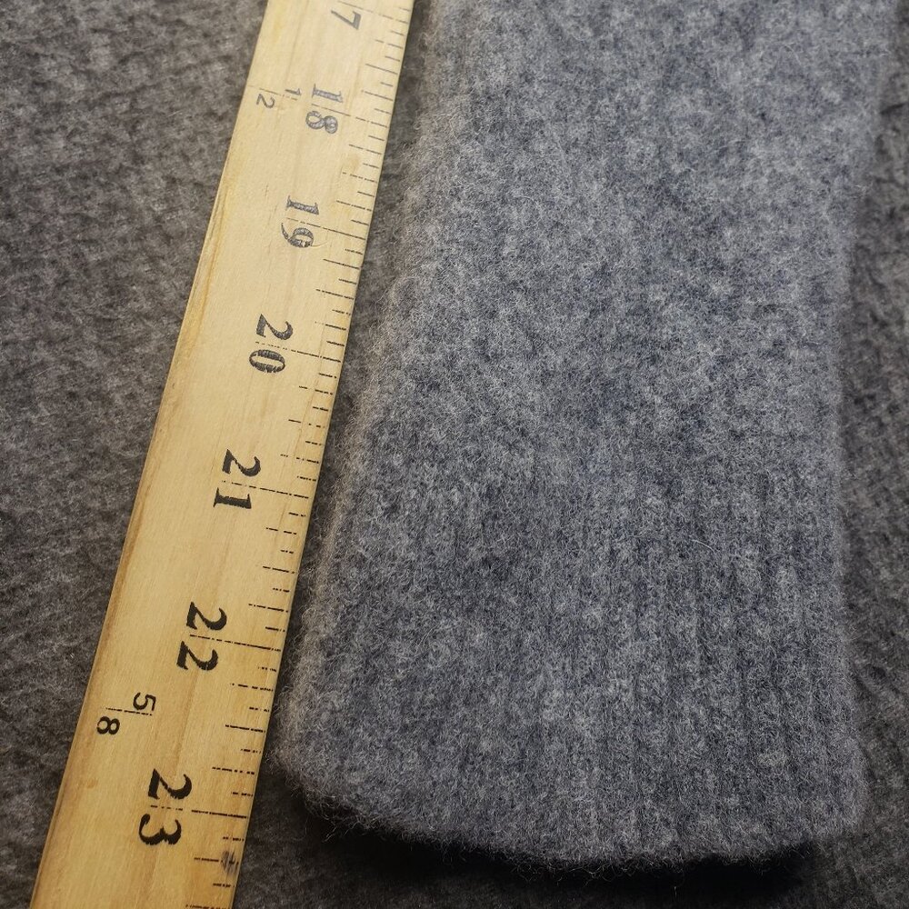Brooks Brothers Cable Knit 100% English Lambs Wool Sweater Pullover Gray Sz XL - Picture 5 of 7